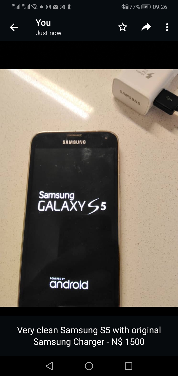 Samsung S5 - like new, no cracks